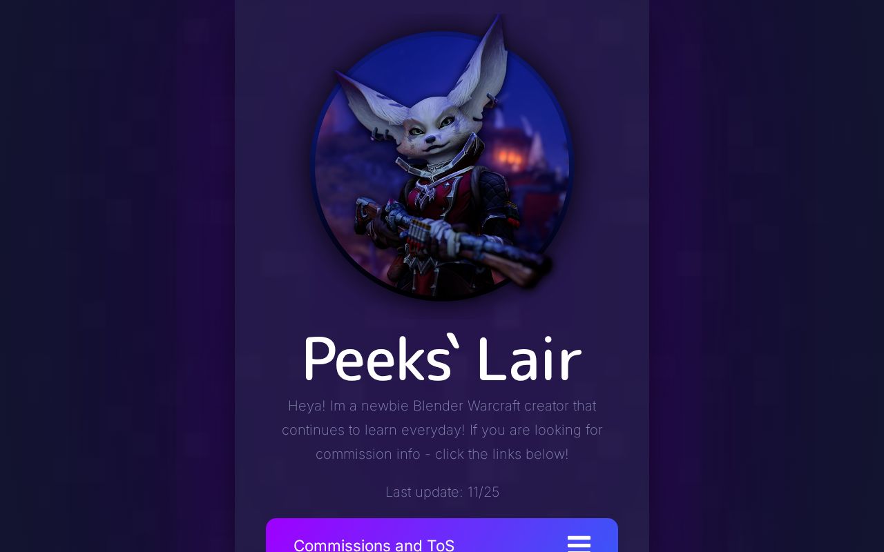 Carrd profile picture for @peeks